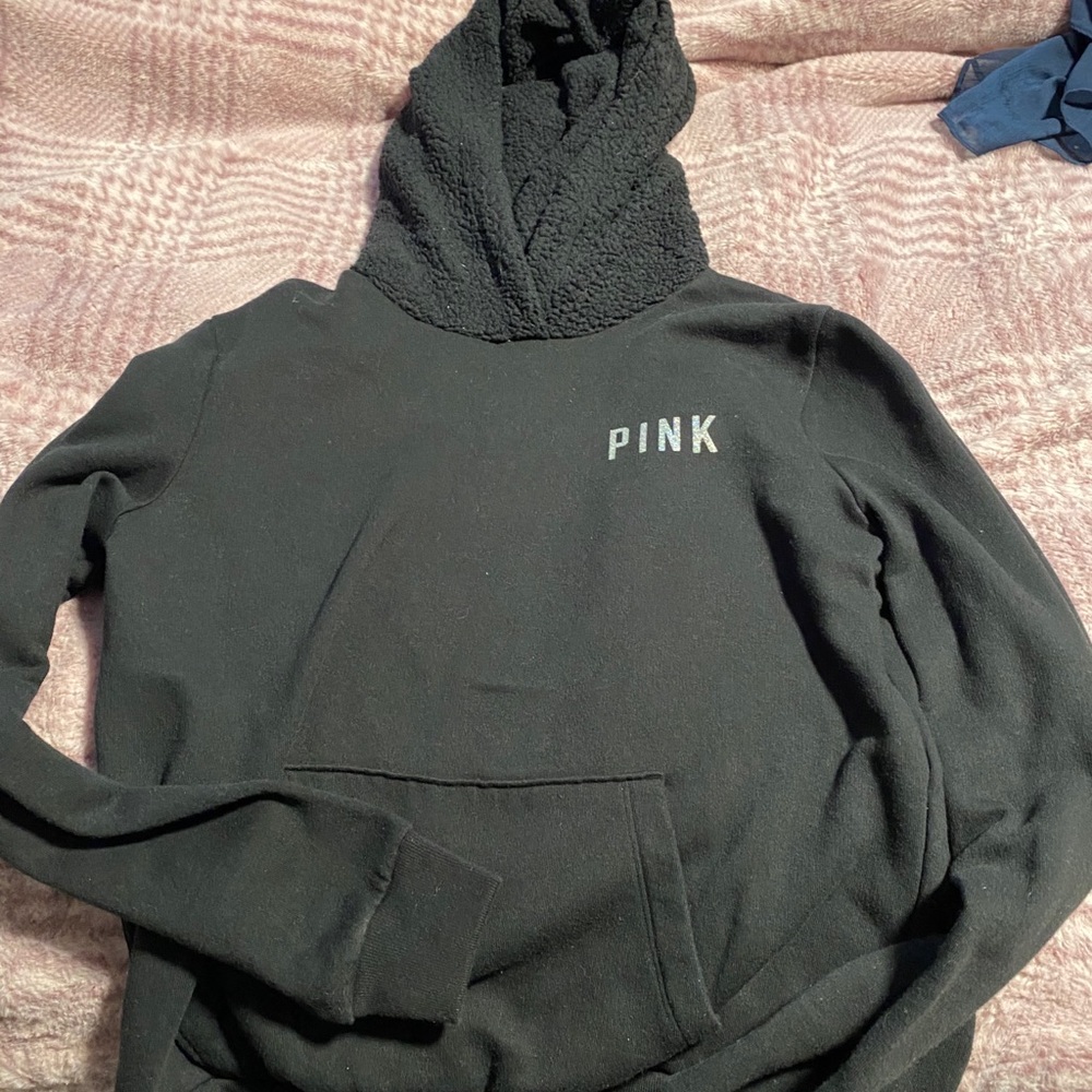 pink black hoodie